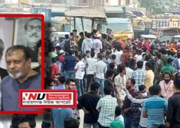 ফতুল্লায় আরএস গার্মেন্টসের শ্রমিকদের সড়ক অবরোধ করে বিক্ষোভ