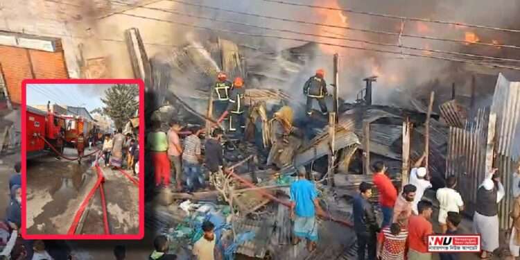 সিদ্ধিরগঞ্জে কুন কারখানায় আগুন