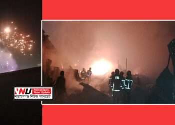 জন্মদিনের আতশবাজির স্ফুলিঙ্গে পুড়ে ছাঁই পলিথিন কারখানা