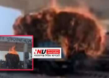 দুই দিন আটকে রেখে পাটের ট্রাকে আগুন দিলো ইজারাদার