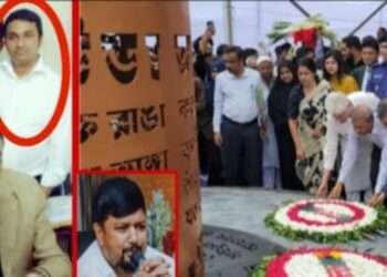 শহীদদের সাথে গণপূর্তের তামাশা : ময়লার ভাগারে ‘জুলাই স্মৃতিস্তম্ভ’ !