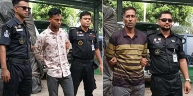 শীর্ষ সন্ত্রাসী শুটার মাসুদ ও নৌ-ডাকাত আক্তার আটক  অস্ত্র ও গুলি উদ্ধার