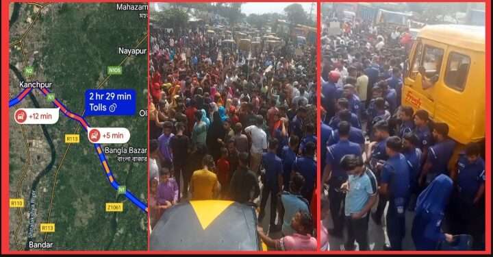 লারিজ ফ্যাশনে শ্রমিকের মৃত্যু, ঢাকা-চট্টগ্রাম মহাসড়ক অবরুদ্ধ