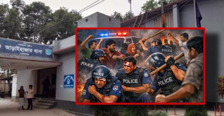 আড়াইহাজারে আসামি ধরতে গিয়ে পুলিশের ওপর হামলা, আহত ৬