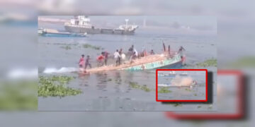 ধলেশ্বরীতে ইটবোঝাই ট্রলার ডুবি, প্রাণে বাঁচলেন ১৩ শ্রমিক