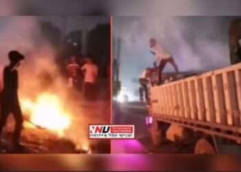 চুন সিন্ডিকেটের আগুনে ট্রাক, ঘুমে প্রশাসন ! জ্বলছে সোনারগাঁও