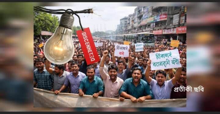 বিদ্যুৎ না পেয়ে সড়ক অবরোধ, সিদ্ধিরগঞ্জে যানজট